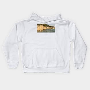 Castle of Nafpaktos and some Ocean Kids Hoodie